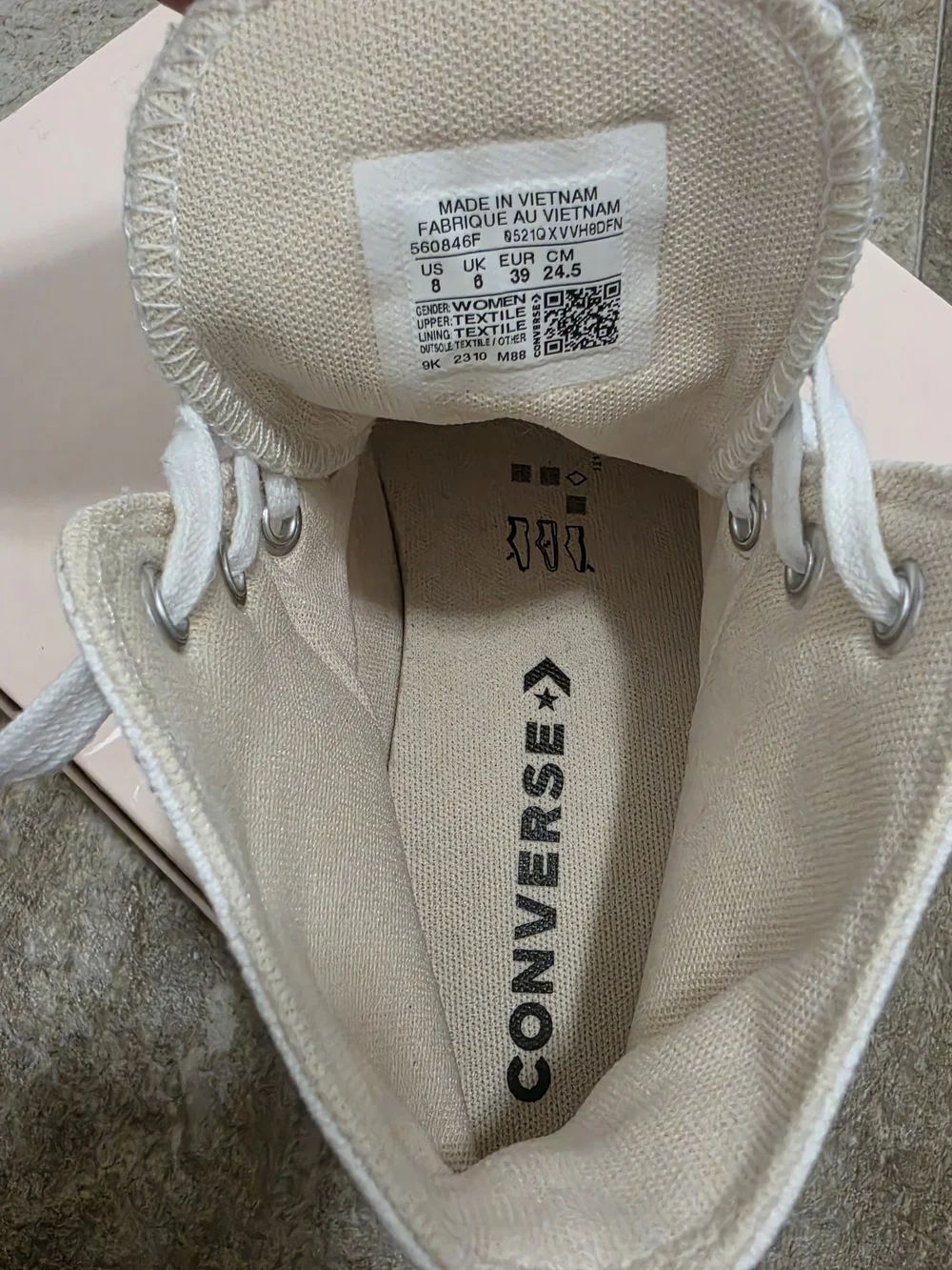 Converse Chuck Taylor All Star Lift Platform High Top Canvas Sneaker / Women's 8 - Picture 4 of 7